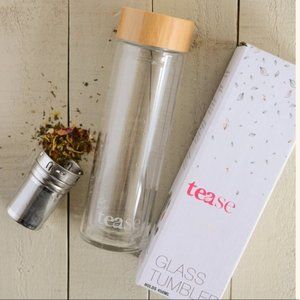 New in Box Tease glass tumbler for hot tea
